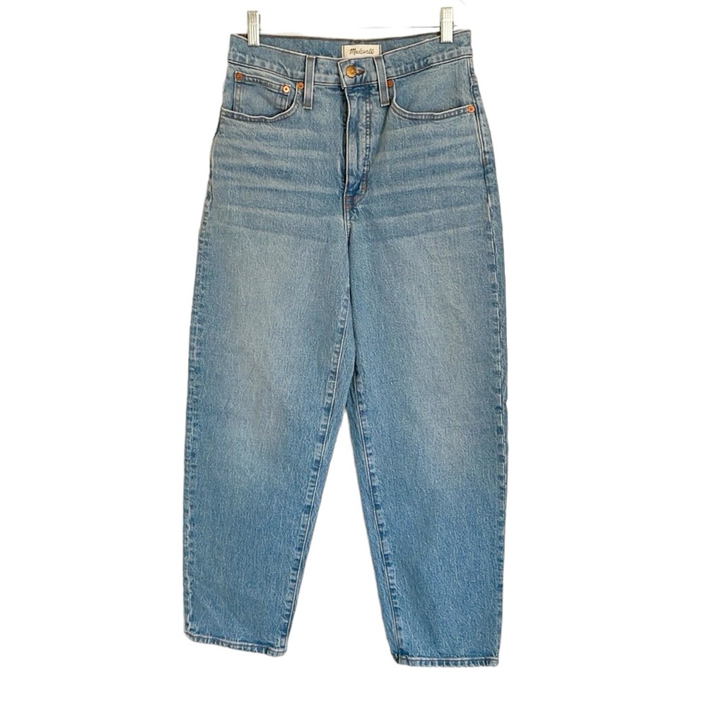 Madewell Balloon high waisted 80’s style jeans in hewes wash size 26